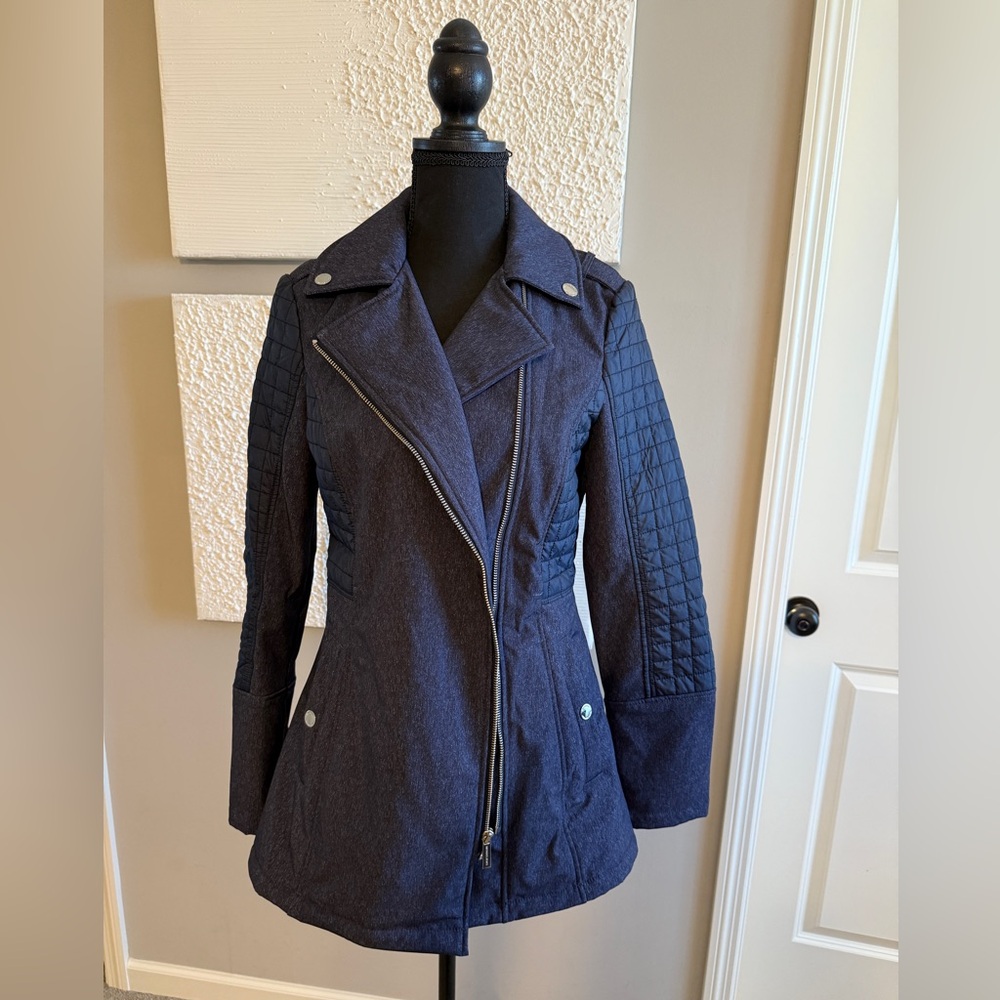 Michael Kors Dark Blue Quilted Jacket